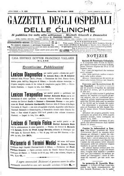 Gazzetta degli ospedali e delle cliniche