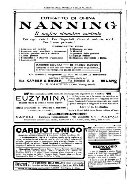 Gazzetta degli ospedali e delle cliniche