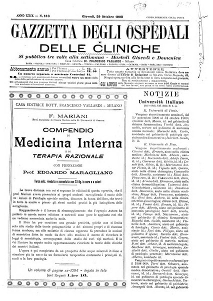 Gazzetta degli ospedali e delle cliniche