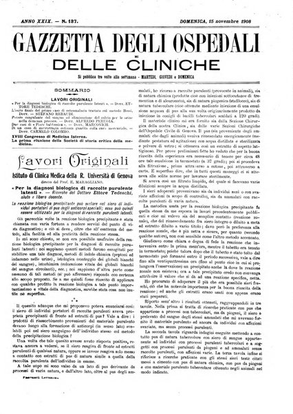 Gazzetta degli ospedali e delle cliniche