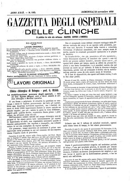 Gazzetta degli ospedali e delle cliniche