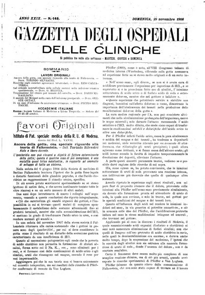 Gazzetta degli ospedali e delle cliniche