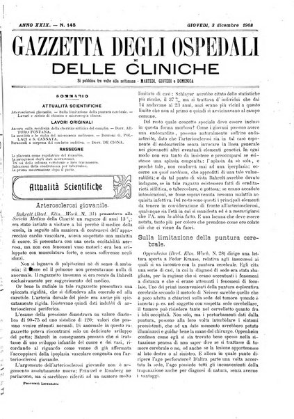 Gazzetta degli ospedali e delle cliniche