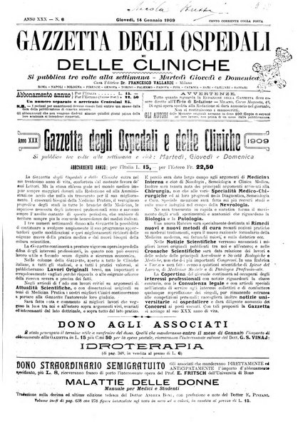 Gazzetta degli ospedali e delle cliniche