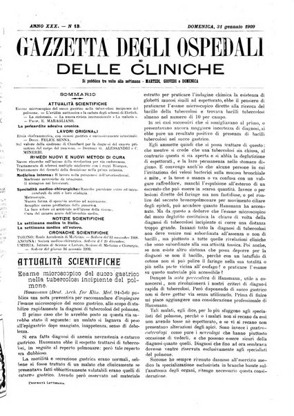 Gazzetta degli ospedali e delle cliniche