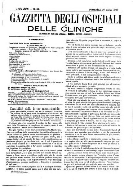 Gazzetta degli ospedali e delle cliniche