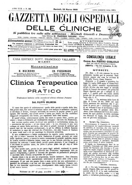 Gazzetta degli ospedali e delle cliniche