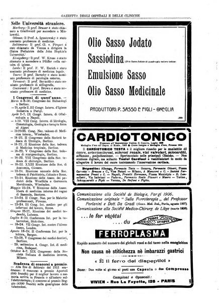 Gazzetta degli ospedali e delle cliniche