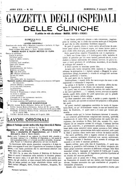 Gazzetta degli ospedali e delle cliniche