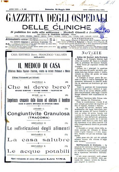 Gazzetta degli ospedali e delle cliniche