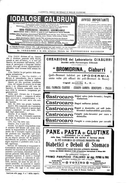 Gazzetta degli ospedali e delle cliniche