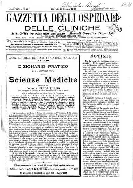 Gazzetta degli ospedali e delle cliniche