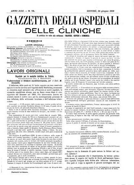 Gazzetta degli ospedali e delle cliniche