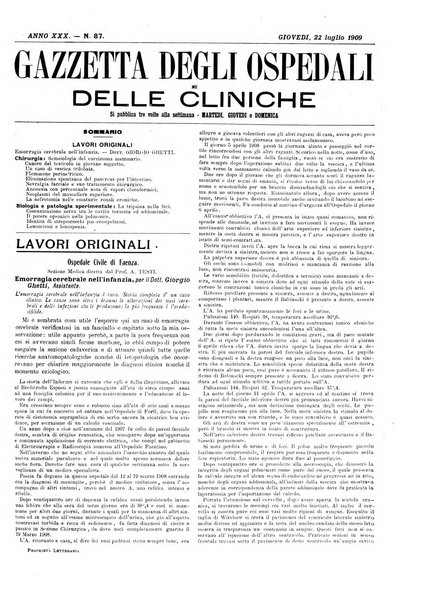 Gazzetta degli ospedali e delle cliniche