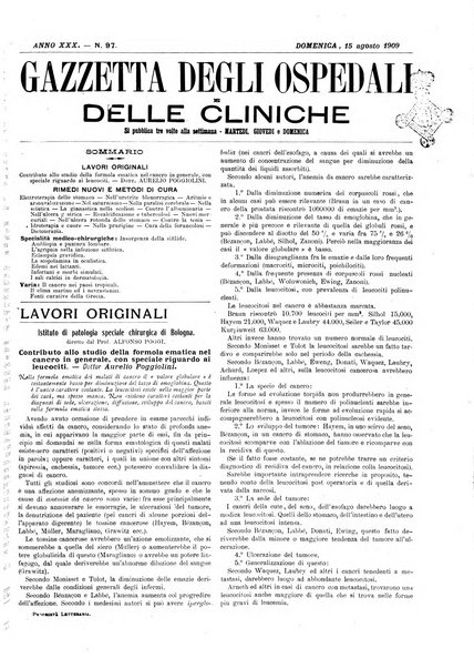 Gazzetta degli ospedali e delle cliniche