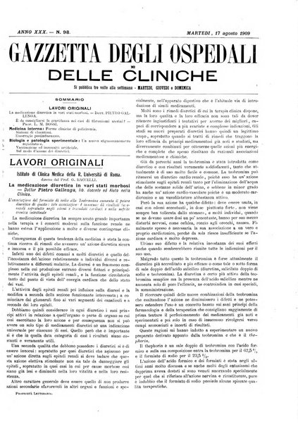 Gazzetta degli ospedali e delle cliniche