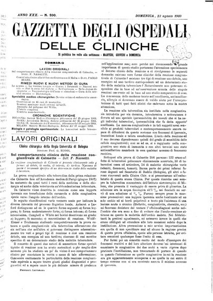 Gazzetta degli ospedali e delle cliniche