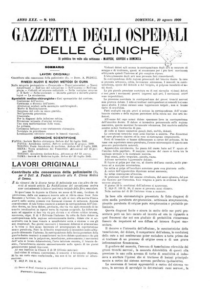 Gazzetta degli ospedali e delle cliniche