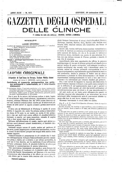 Gazzetta degli ospedali e delle cliniche