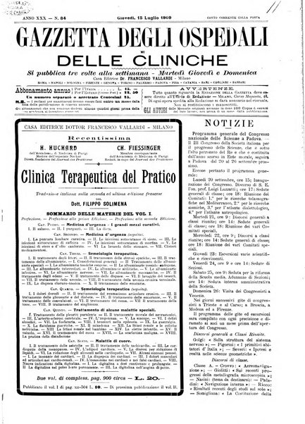 Gazzetta degli ospedali e delle cliniche