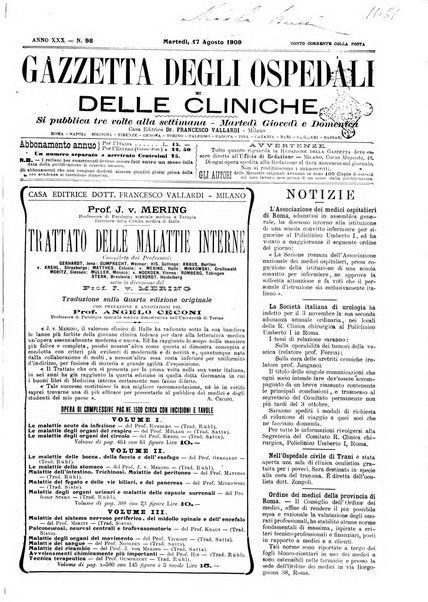 Gazzetta degli ospedali e delle cliniche