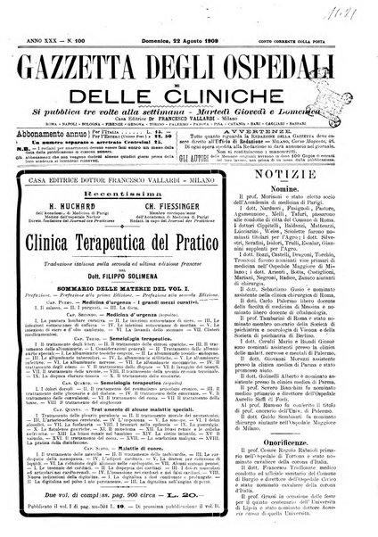 Gazzetta degli ospedali e delle cliniche