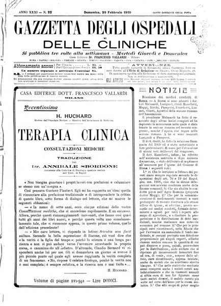 Gazzetta degli ospedali e delle cliniche