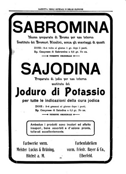 Gazzetta degli ospedali e delle cliniche