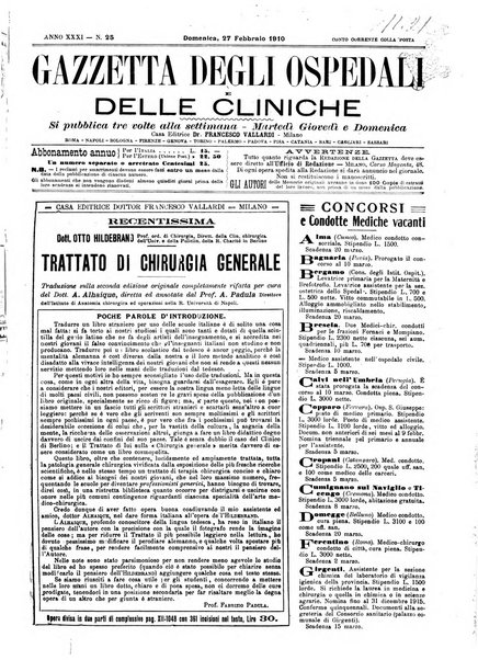 Gazzetta degli ospedali e delle cliniche