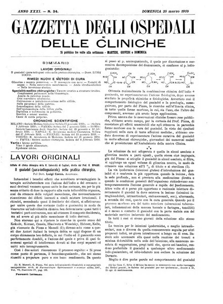 Gazzetta degli ospedali e delle cliniche