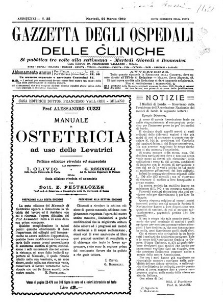 Gazzetta degli ospedali e delle cliniche