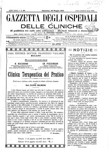 Gazzetta degli ospedali e delle cliniche