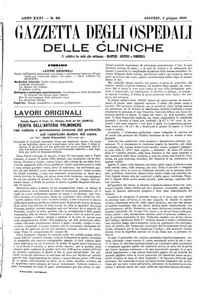 Gazzetta degli ospedali e delle cliniche