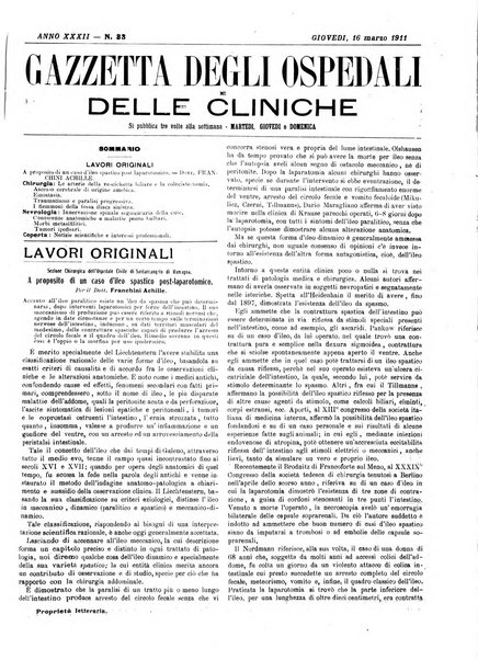 Gazzetta degli ospedali e delle cliniche