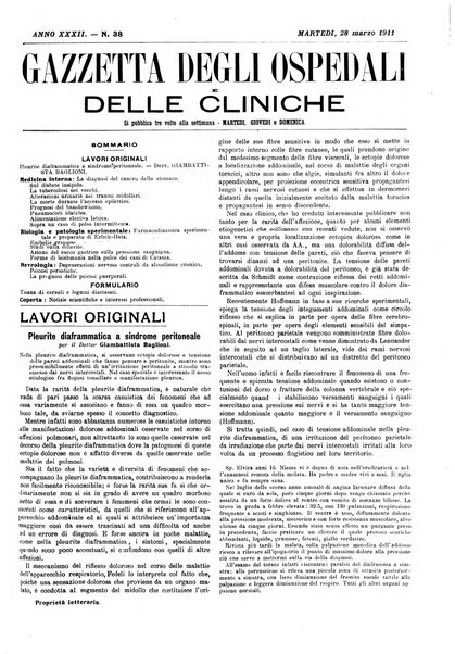 Gazzetta degli ospedali e delle cliniche