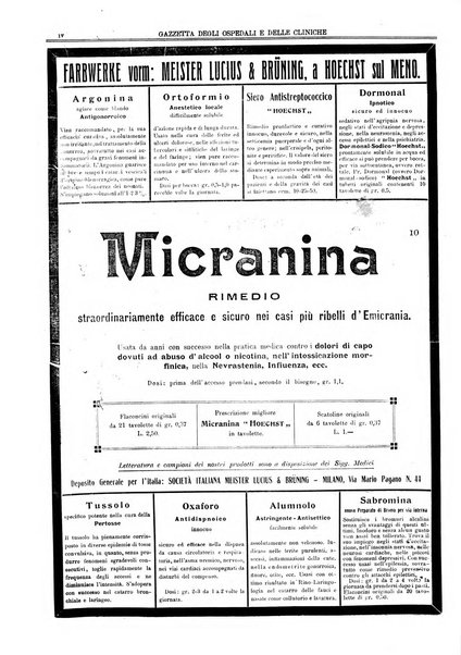 Gazzetta degli ospedali e delle cliniche