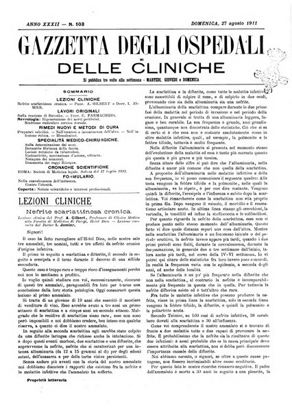 Gazzetta degli ospedali e delle cliniche