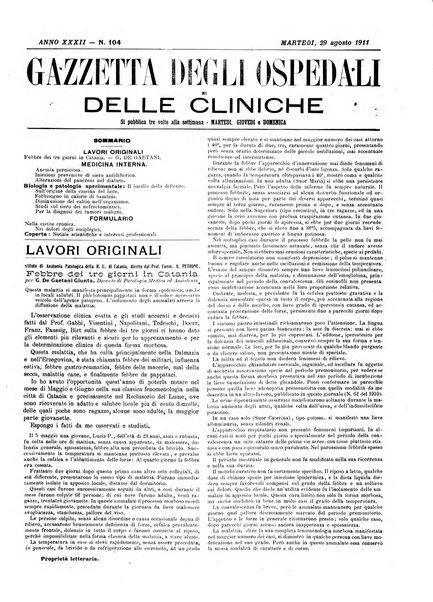 Gazzetta degli ospedali e delle cliniche