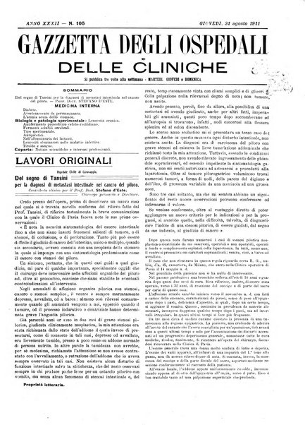 Gazzetta degli ospedali e delle cliniche