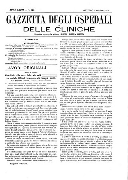 Gazzetta degli ospedali e delle cliniche