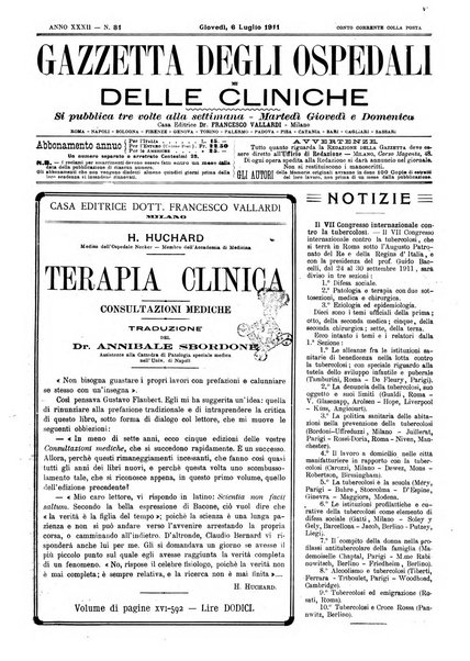 Gazzetta degli ospedali e delle cliniche