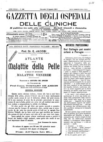 Gazzetta degli ospedali e delle cliniche