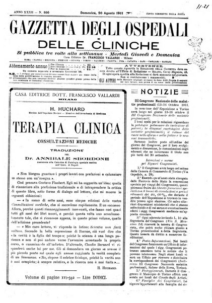 Gazzetta degli ospedali e delle cliniche