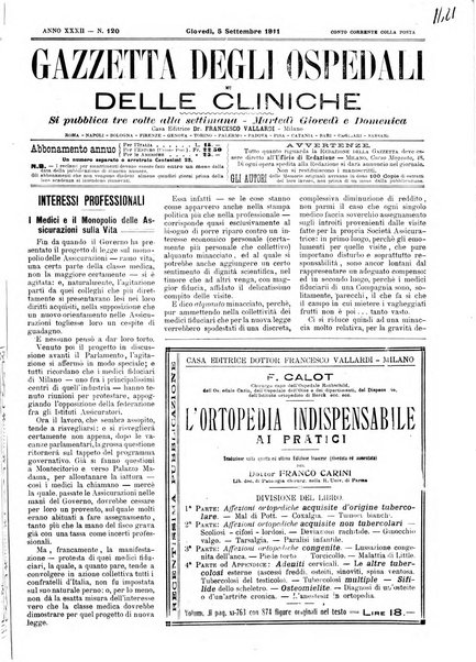 Gazzetta degli ospedali e delle cliniche