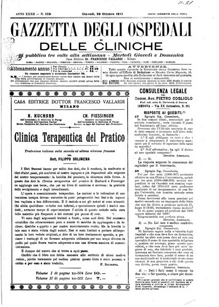 Gazzetta degli ospedali e delle cliniche