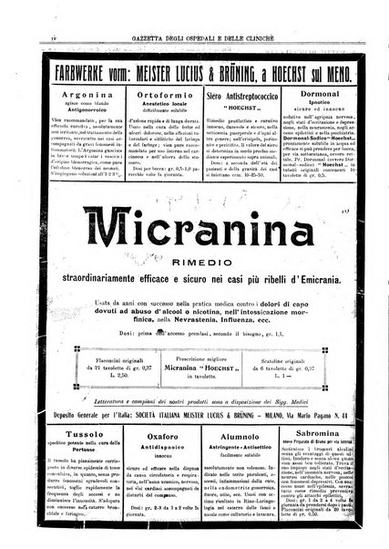 Gazzetta degli ospedali e delle cliniche