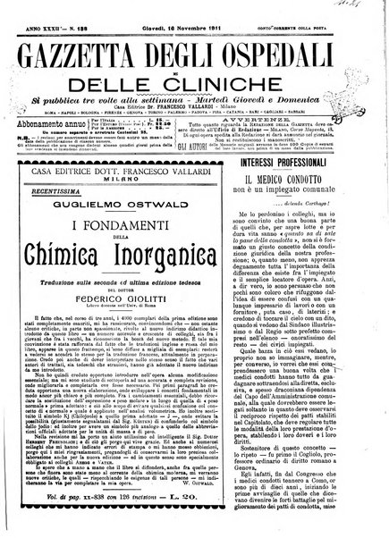 Gazzetta degli ospedali e delle cliniche