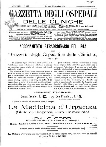 Gazzetta degli ospedali e delle cliniche