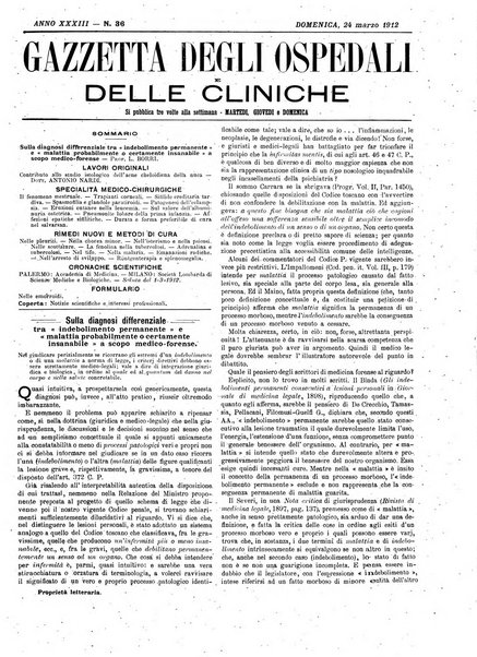 Gazzetta degli ospedali e delle cliniche