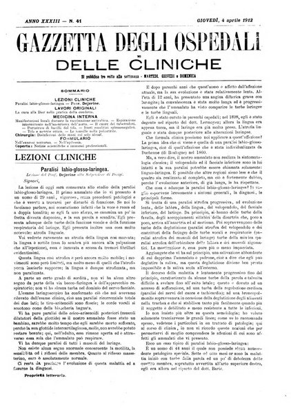 Gazzetta degli ospedali e delle cliniche